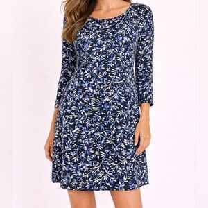 Tommy Hilfiger Blue Patterned Dress NWT
